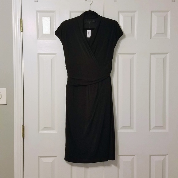 The Limited Little Black Faux Wrap Dress Slimming - Picture 1 of 7